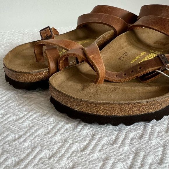 BIRKENSTOCK Waxy-Leather Sandals YARA Antique-Brown EU 36 US 5.5-6 - Picture 4 of 9